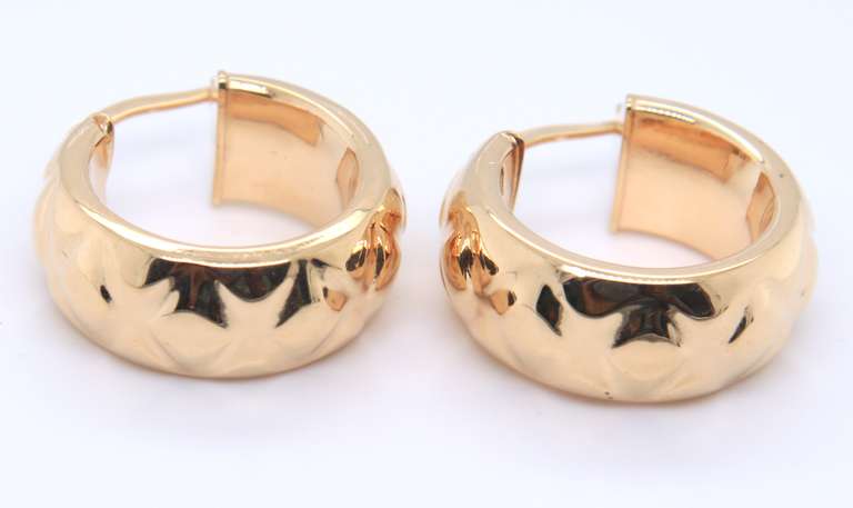 Fantastic Yellow Gold Hoop Earrings