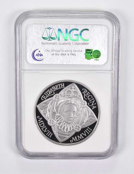 PF69 UCAM 2008 Great Britain 5 Pounds Platinum Queen Elizabeth I NGC