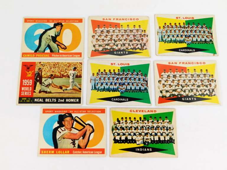 Nice Lot of 8 Topps 1960 Baseball Cards