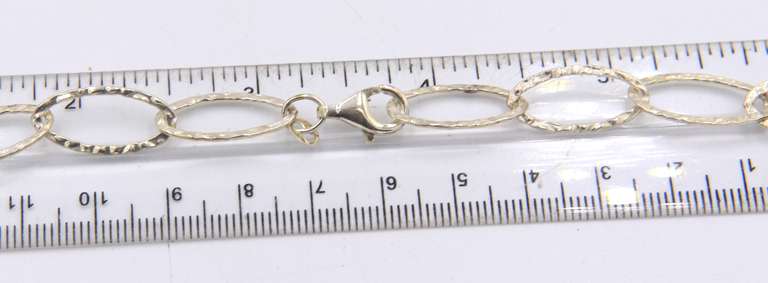Vintage Sterling Silver oval Link Chain Necklace