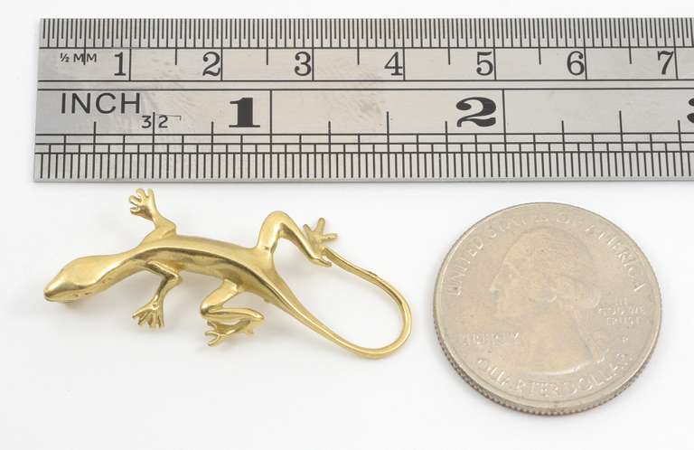 Fun 14k Gecko Pendant