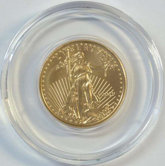 Immaculate 2019 $5 American Gold Eagle coin in capsule