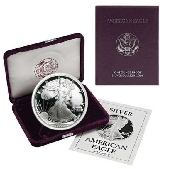 1990-S Proof American Silver Eagle OGP