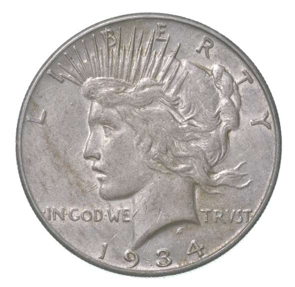 1934-S Peace Silver Dollar