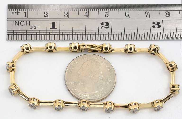 Stunning Diamond Cluster Bracelet