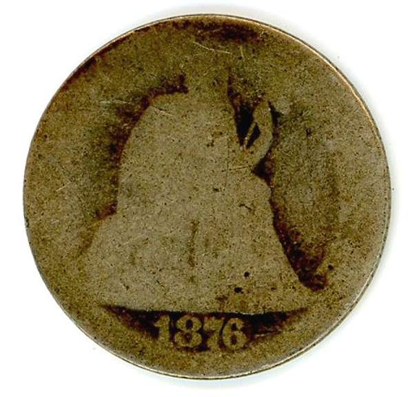 1876 Liberty Seated Dime