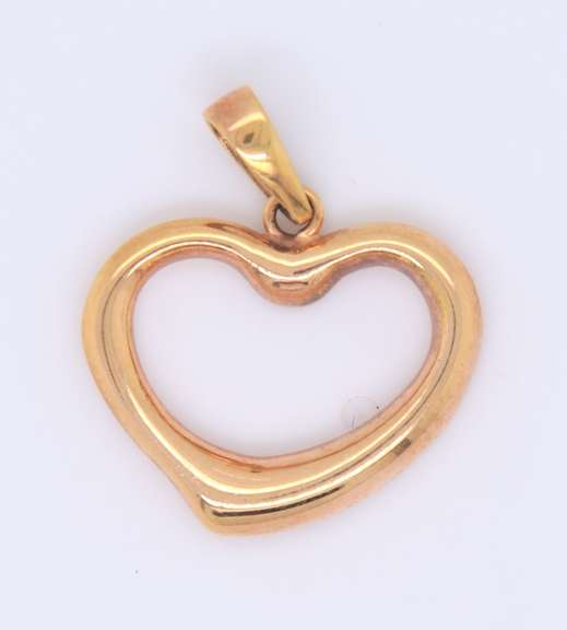 Beautiful Yellow Gold Heart Shaped Pendant