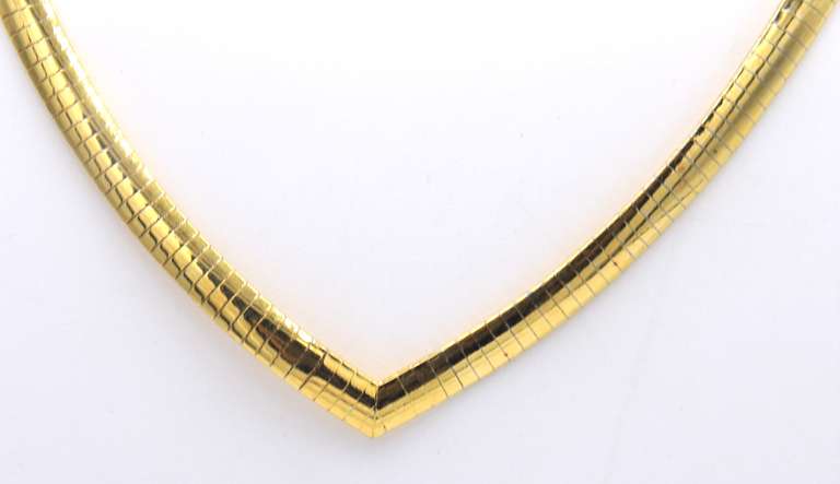 Italian 925 Sterling Silver Omega Necklace