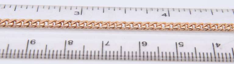 Powerful 18kt Yellow Gold Curb Link Chain Necklace