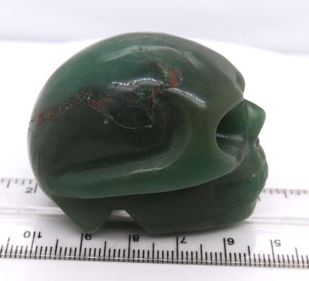 Handcrafted Green Jade Skull