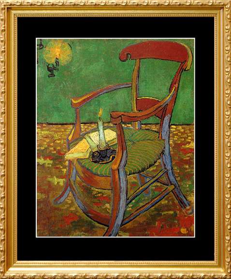 Vincent Van Gogh, Gaugins Armachair, Candles and Books