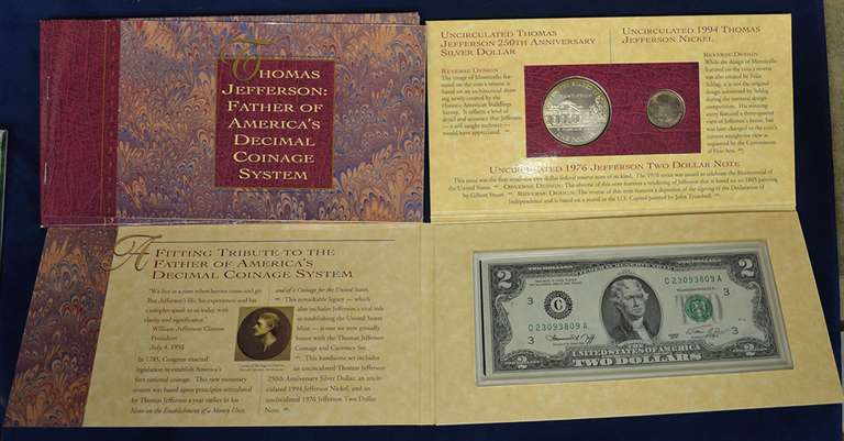 1993 Thomas Jefferson Coinage And Currency Set OGP