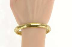 14K Yellow Gold 10.2mm Wide Woven Two Tone Mesh Bangle Bracelet