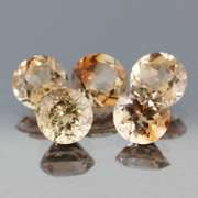 Matched! 5 piece 12.20ct full fire champagne Topaz set
