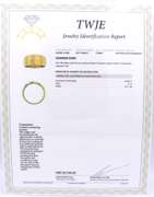 Modern and Sleek 18kt Yellow Gold 4 Row Diamond Striped Wide Band