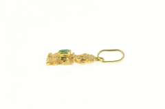 18K Yellow Gold Emerald Peruvian Peru Traditional Figure Charm/Pendant
