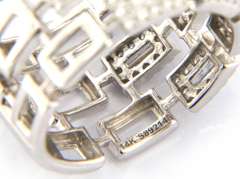 Absolutelty Gorgeous White Gold Multi Row Diamond Band Gabriel & Co