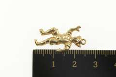 14K Yellow Gold Bavarian Lederhosen Mountain Climber Charm/Pendant