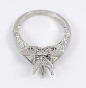 Exquisite Platinum & Diamond Semi-Mount Ring