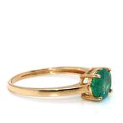 Enticing Emerald Solitaire 14kt Ring