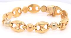 18kt  Gucci Style Link Bracelet