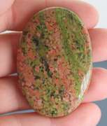Eye catching 109.46ct Unakite cabochon