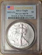 2011-(S) American Silver Eagle PCGS MS70 First Strike