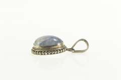 Sterling Silver Oval Moonstone Cabochon Southwestern Pendant