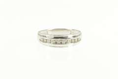 10K White Gold 0.20 Ctw Diamond Channel Men's Wedding Ring