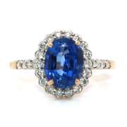 Attractive Sapphire and Diamond 14kt Ring