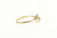 14K Yellow Gold Diamond Heart Love Symbol Promise Ring