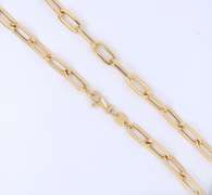 Attractive Yellow Gold Paperclip Necklace