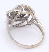 Attractive White Gold Diamond Flower Cluster Ring