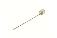 14K Yellow Gold Oval Mother of Pearl Victorian Classic Stick Pin