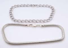 Lot of 2 Vintage Sterling Silver Bracelets