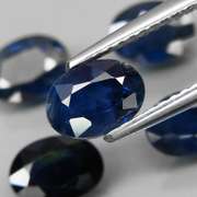 High grade 5.27ct 7x5mm Sapphire set