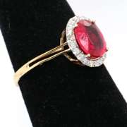 Lavish Ruby and Diamond 14kt Ring
