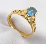 Cute Oval Blur Topaz Ring