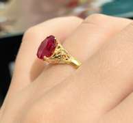 14kt Yellow Gold & Ruby Cocktail Ring