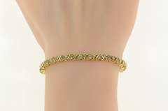 14K Yellow Gold 1.71 Ctw Diamond Zig Zag Triangle Link Tennis Bracelet