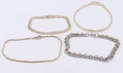 Group Lot of 4 Vintage Sterling Silver Bracelets