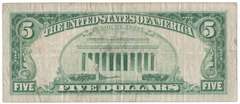 1963 Red Seal $5 Five Dollar United State Bank Note