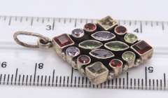 Group Lot of Vintage Sterling Silver Gemstone Dangle Earrings and Pendants