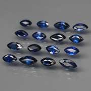Heated only! 3.26ct marquise cut Sapphire set