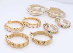 Group Lot of Vintage 925 Sterling Silver Earrings