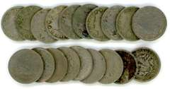 19 Liberty 'V' Nickels