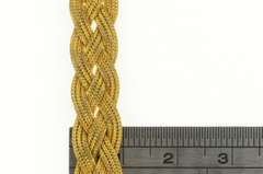14K Yellow Gold Gold Filled Victorian Braided Chain Link Buckle Chain Bracelet