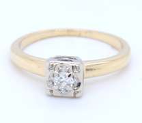 Vintage Yellow Gold Diamond Engagement Ring