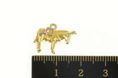 10K Yellow Gold 3D Pack Mule Donkey Saddle Bag Animal Charm/Pendant