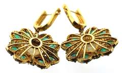 Enchanting Opal and Emerald Earrings